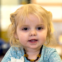 little girl smiling